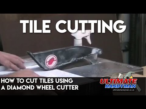 How to cut tiles using a diamond wheel cutter