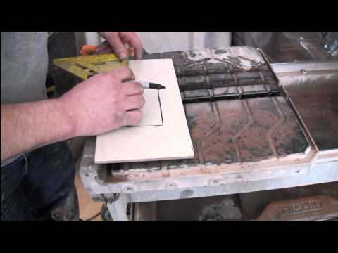 How to cut Porcelain Tile using a Wet Saw
