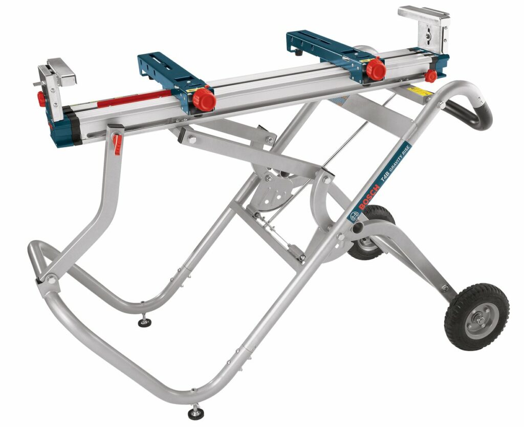 Bosch Portable Gravity-Rise Wheeled Best Miter Saw Stand T4B