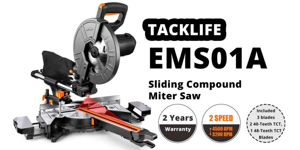 Tacklife EMS01A Sliding Compound Miter Saw