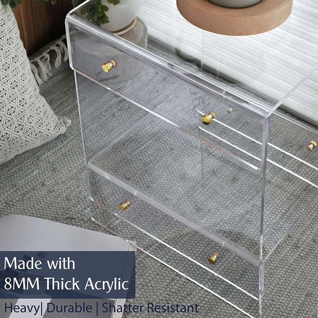 Clear Acrylic Modern Side Table for your Room and Home Decor