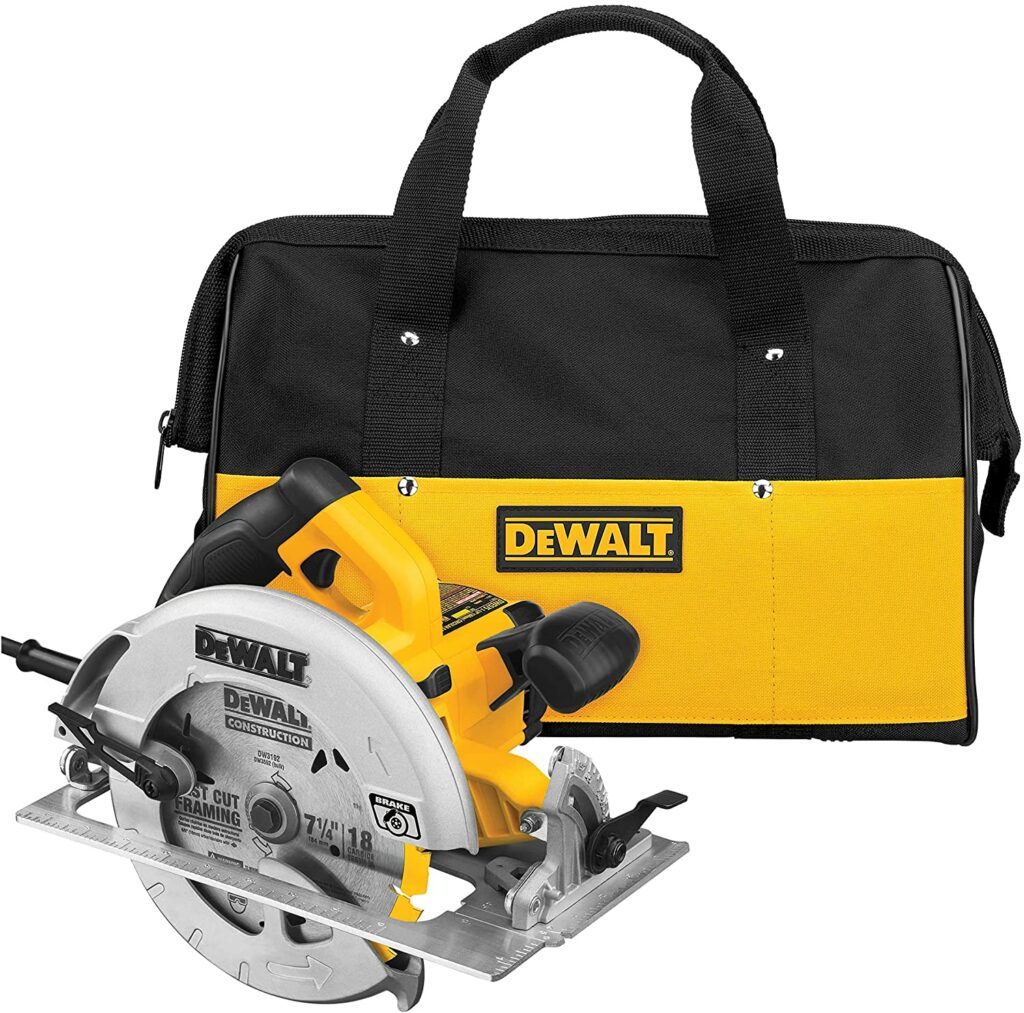 DEWALT 7-1/4 Inch Circular Saw with Electric Brake 15-Amp Corded DWE575SB