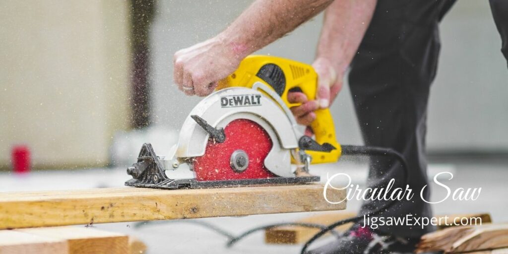 DeWalt circular saw in use